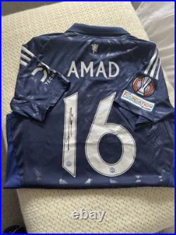 AMAD DIALLO Signed 24/25 Away Manchester United Europa League Shirt With COA