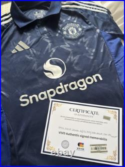 AMAD DIALLO Signed 24/25 Away Manchester United Europa League Shirt With COA