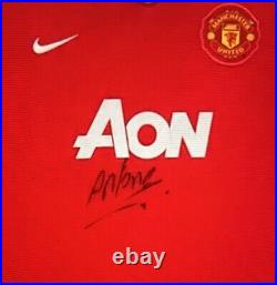 ANTONIO VALENCIA, MANCHESTER UNITED FC, hand signed framed shirt AUTHENTICATED