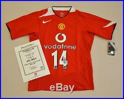 Alan Smith Signed Manchester United 04/05 #14 Home Shirt Autograph Man Utd COA
