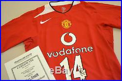 Alan Smith Signed Manchester United 04/05 #14 Home Shirt Autograph Man Utd COA