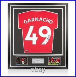 Alejandro Garnacho Back Signed Manchester United 2022-23 Home Shirt In Classic F
