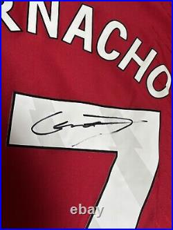 Alejandro Garnacho Hand Signed Manchester United 23/24 Football Shirt with COA