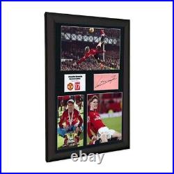 Alejandro Garnacho Manchester United 2024 Hand Signed Mounted/Framed A3 COA