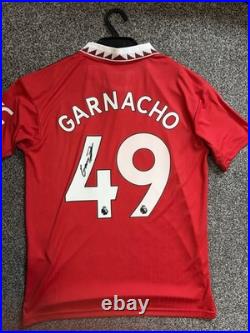 Alejandro Garnacho Manchester United Signed Shirt