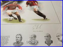 Alex Ferguson Hand Signed Manchester United Ltd Artwork Print In A Frame AFTAL