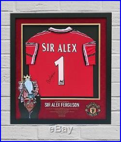 Alex Ferguson Signed & FRAMED Manchester United SHIRT AFTAL COA (A)