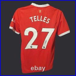 Alex Telles Signed 21/22 Manchester United Football Shirt COA