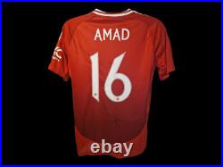 Amad Diallo Manchester United EL Signed 24/25 Football Shirt COA
