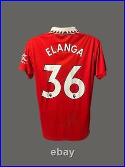 Anthony Elanga Signed 22/23 Manchester United Shirt COA