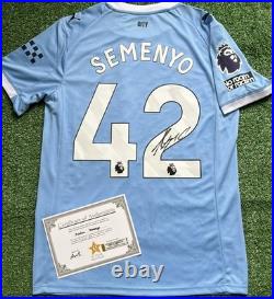 Antoine Semenyo Signed 25/26 Manchester City Shirt with EXACT PHOTO PROOF & COA