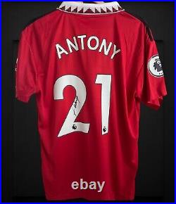 Antony Signed Manchester United Home Kit