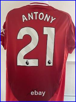 Antony Signed Manchester United Shirt Comes With COA