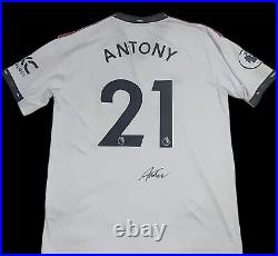 Antony Signed Manchester United Shirt With Video Proof