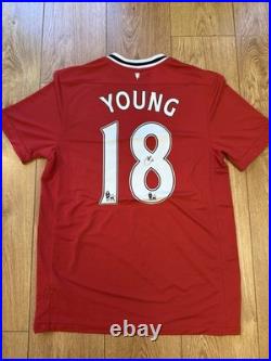 Ashley Young Signed Manchester United Shirt Legend Autograph