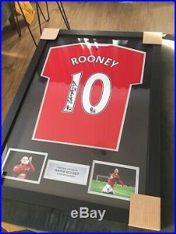 Authentic Framed Wayne Rooney Signed Manchester United Shirt 2015/2016 Number 10