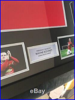 Authentic Framed Wayne Rooney Signed Manchester United Shirt 2015/2016 Number 10