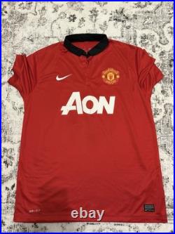 Authentic Manchester United Home Shirt. Juan Mata Number 8 Hand Signed