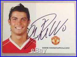 Authentic Rare CRISTIANO RONALDO Signed Autographed Manchester United Club Card