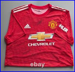 Authenticated Manchester United 20/21 Shirt Signed By 4 inc. Bryan Robson COA Authenticated Manchester United 20/21 Shirt Signed By 4 inc. Bryan Robson COA