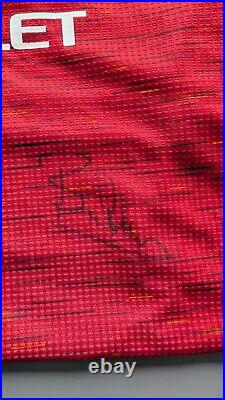 Authenticated Manchester United 20/21 Shirt Signed By 4 inc. Bryan Robson COA Authenticated Manchester United 20/21 Shirt Signed By 4 inc. Bryan Robson COA