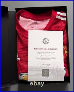 Authenticated Manchester United 20/21 Shirt Signed By 4 inc. Bryan Robson COA Authenticated Manchester United 20/21 Shirt Signed By 4 inc. Bryan Robson COA