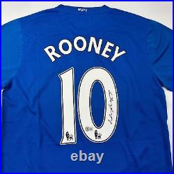 Autographed/Signed Wayne Rooney Manchester United Blue Jersey Beckett BAS COA