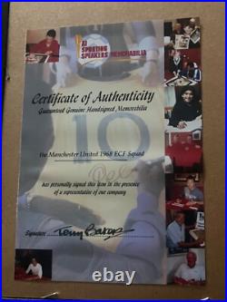 BLACK FRIDAY- Manchester United 1968 European Cup Winning Squad Signed T-Shirt