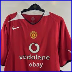 BNWT Manchester United Signed Home Football Shirt 2004/06 Adults XXL Nike E382
