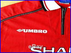 BNWT Yorke Signed Manchester United Home Shirt 1998. Large. Umbro. Red Man Utd L