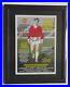 BOBBY CHARLTON MANCHESTER UNITED SIGNED POSTER 15×12 MOUNT FRAMED SOCCER