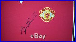 BOBBY CHARLTON of Manchester United Signed Shirt Display AFTAL DEALER CERT