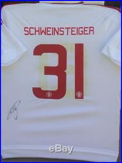 Bastian Schweinsteiger Germany Signed Manchester United Adidas Jersey Shirt Auto