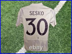Benjamin Sesko Signed Manchester United 2025-26 Away Football Shirt COA