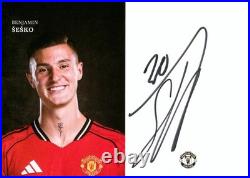 Benjamin Sesko Signed Manchester United New 25/26 Original Club Card Autograph