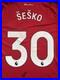 Benjamin Sesko Signed Manchester United Shirt Old Trafford Genuine Slovenia