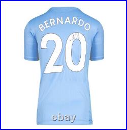 Bernardo Silva Signed Manchester City Shirt 2021-22, Number 20 Autograph