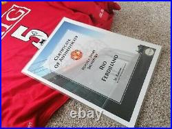 Bnwt Original 2008 Manchester United Shirt Signed Coa Rio Ferdinand