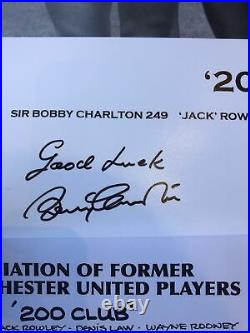 Bobby Charlton Denis Law Wayne Rooney signed Manchester United, limited Edition