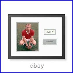 Bobby Charlton Signed Manchester United Display Man Utd Autograph Memorabilia