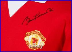 Bobby Charlton Signed Shirt Manchester United Autograph Retro Jersey Memorabilia