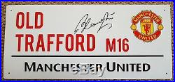 Bobby Charlton signed Manchester United Old Trafford street signed AFTAL PROOF
