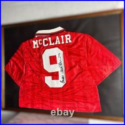 Brian Mcclair Genuine Signed Manchester United Shirt Mufc Autograph