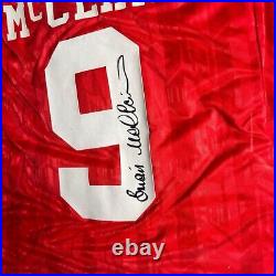 Brian Mcclair Genuine Signed Manchester United Shirt Mufc Autograph