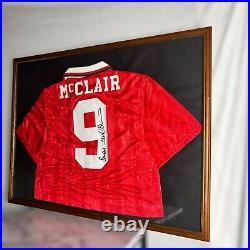 Brian Mcclair Genuine Signed Manchester United Shirt Mufc Autograph