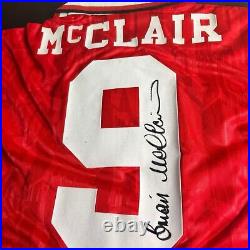 Brian Mcclair Genuine Signed Manchester United Shirt Mufc Autograph