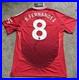 Bruno Fernandes #8 Hand Signed Manchester United Football Shirt with Photo Proof