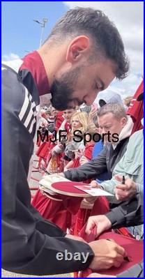 Bruno Fernandes #8 Hand Signed Manchester United Football Shirt with Photo Proof