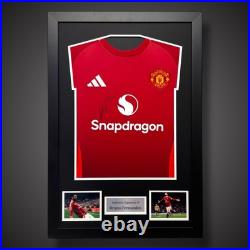 Bruno Fernandes Hand Signed And Framed Manchester United Shirt £349 With COA