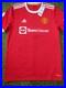 Bruno Fernandes Hand Signed Manchester United Home Football Shirt Autograph